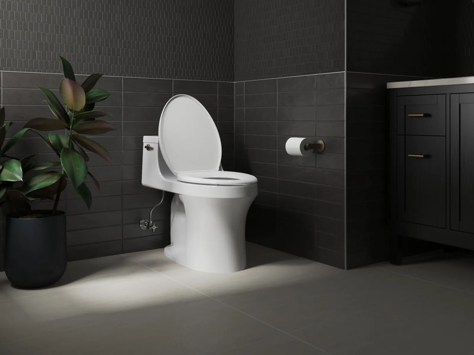 ReadyLatch® Quiet-Close™ elongated toilet seat^Kohler Best