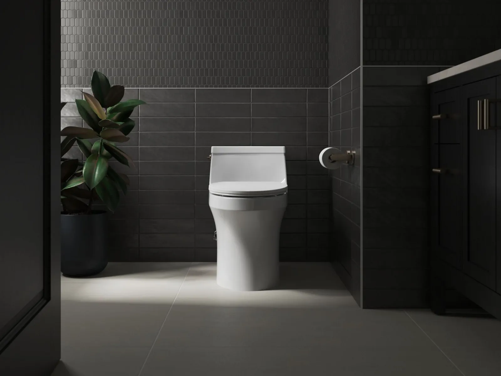 ReadyLatch® Quiet-Close™ elongated toilet seat^Kohler Best