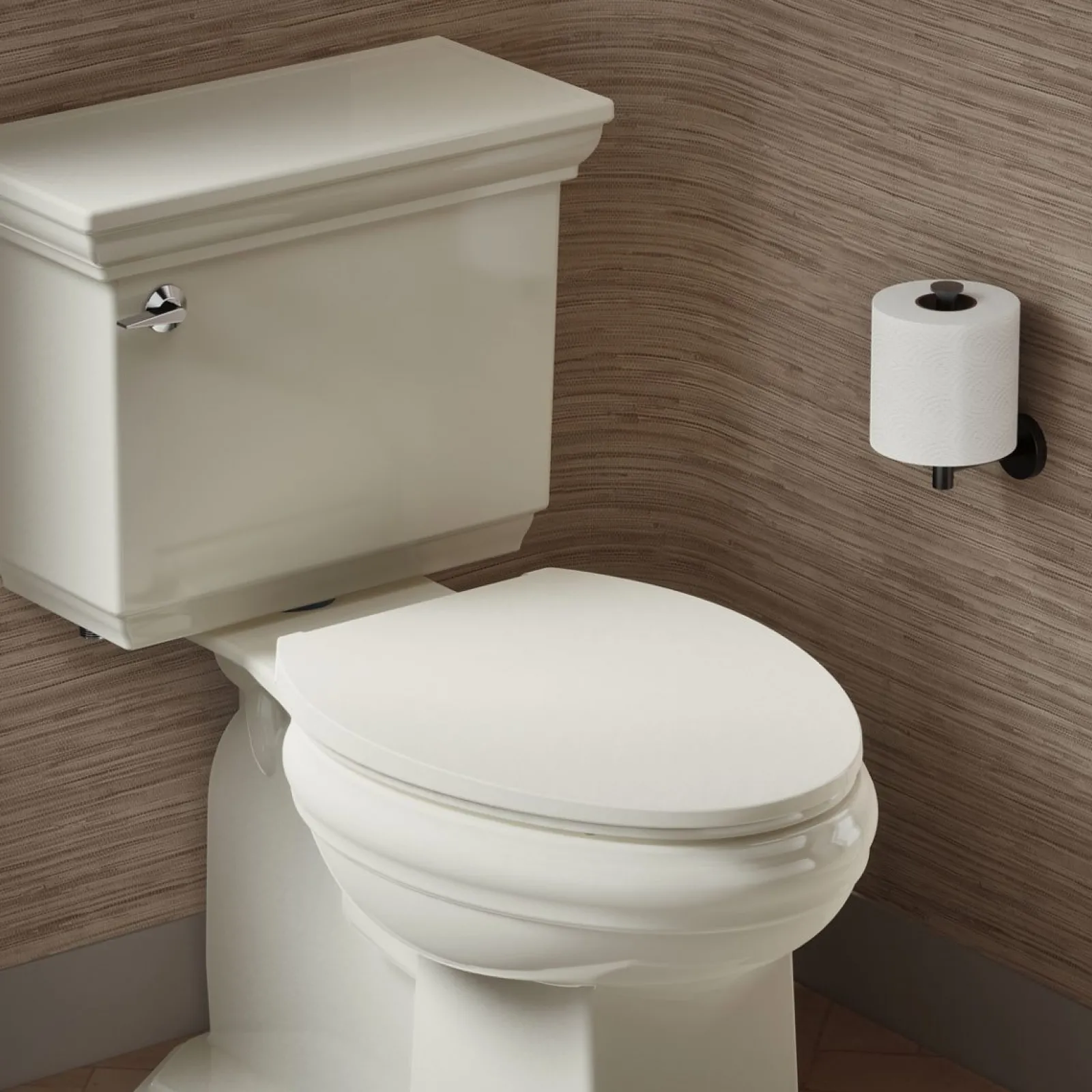 ReadyLatch® Quiet-Close™ elongated toilet seat^Kohler Best