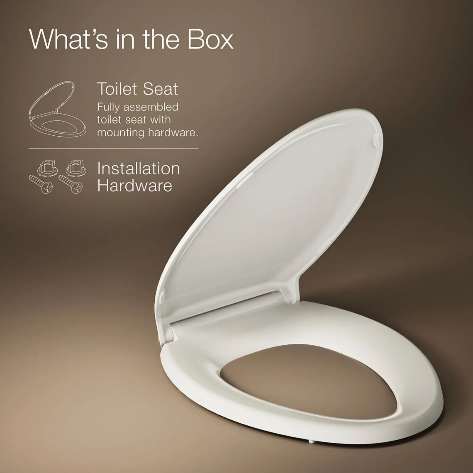 ReadyLatch® Quiet-Close™ elongated toilet seat^Kohler Best