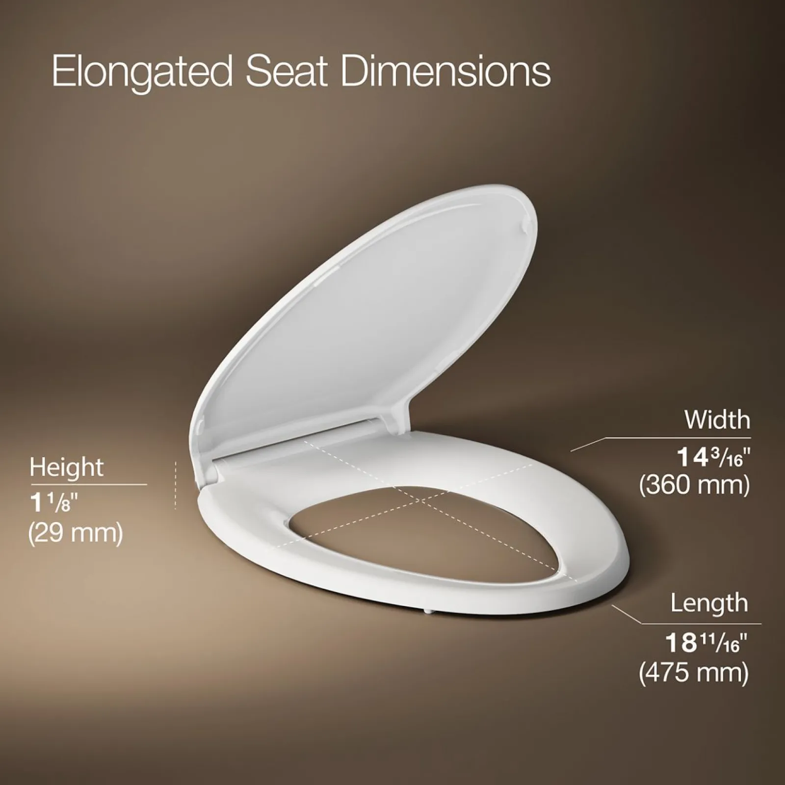 ReadyLatch® Quiet-Close™ elongated toilet seat^Kohler Best