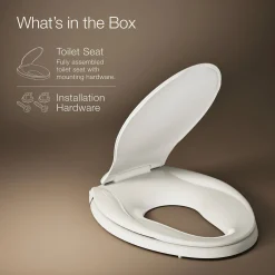 ReadyLatch® Quiet-Close™ elongated toilet seat^Kohler Best