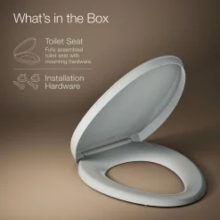 ReadyLatch® Quiet-Close™ elongated toilet seat^Kohler Discount