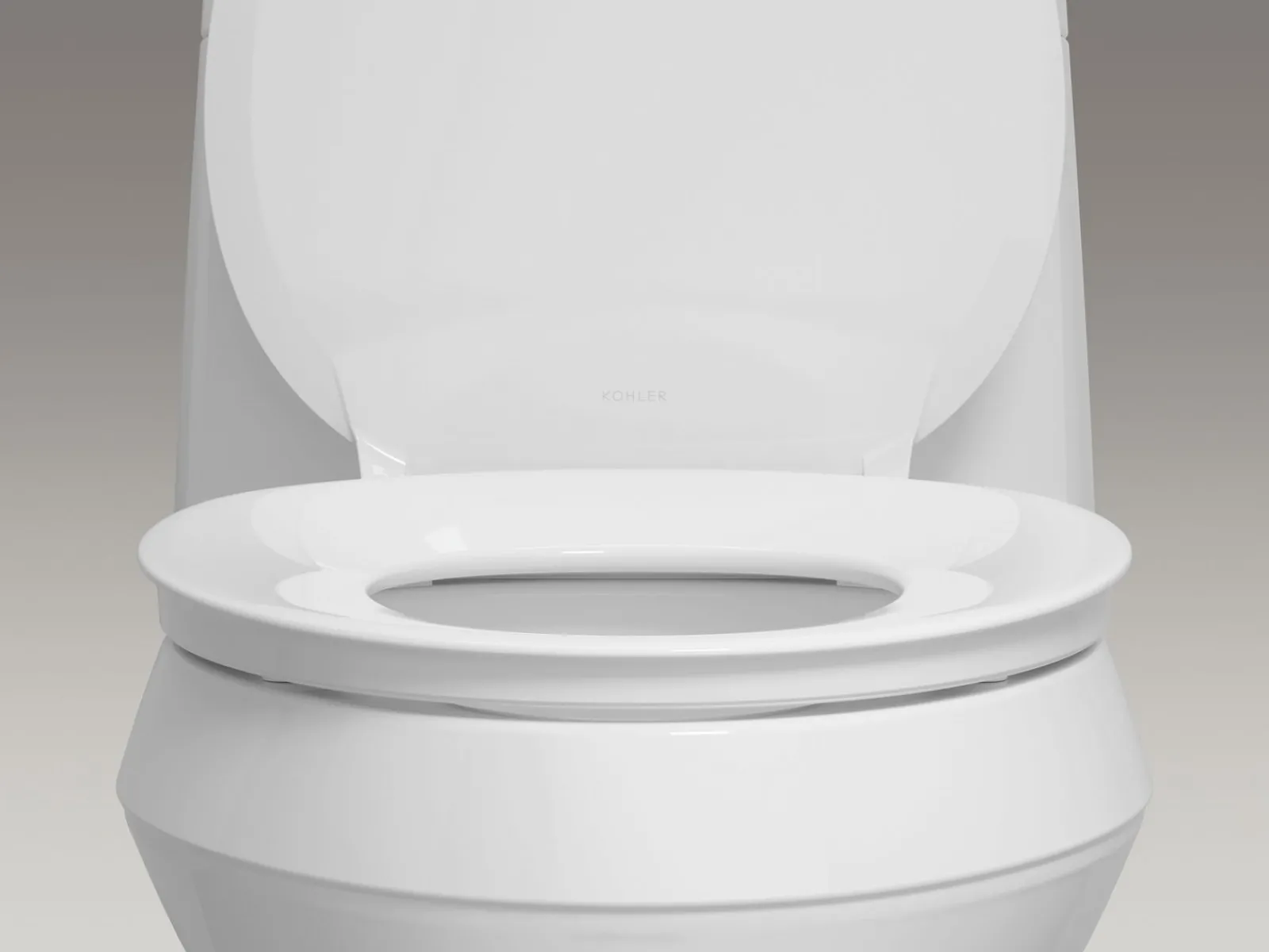ReadyLatch® Quiet-Close™ elongated toilet seat^Kohler Hot