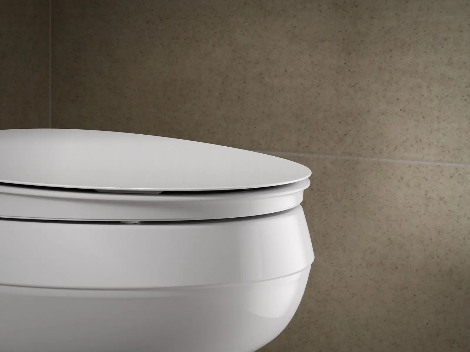 ReadyLatch® Quiet-Close™ elongated toilet seat^Kohler Hot