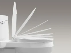 ReadyLatch® Quiet-Close™ elongated toilet seat^Kohler Hot
