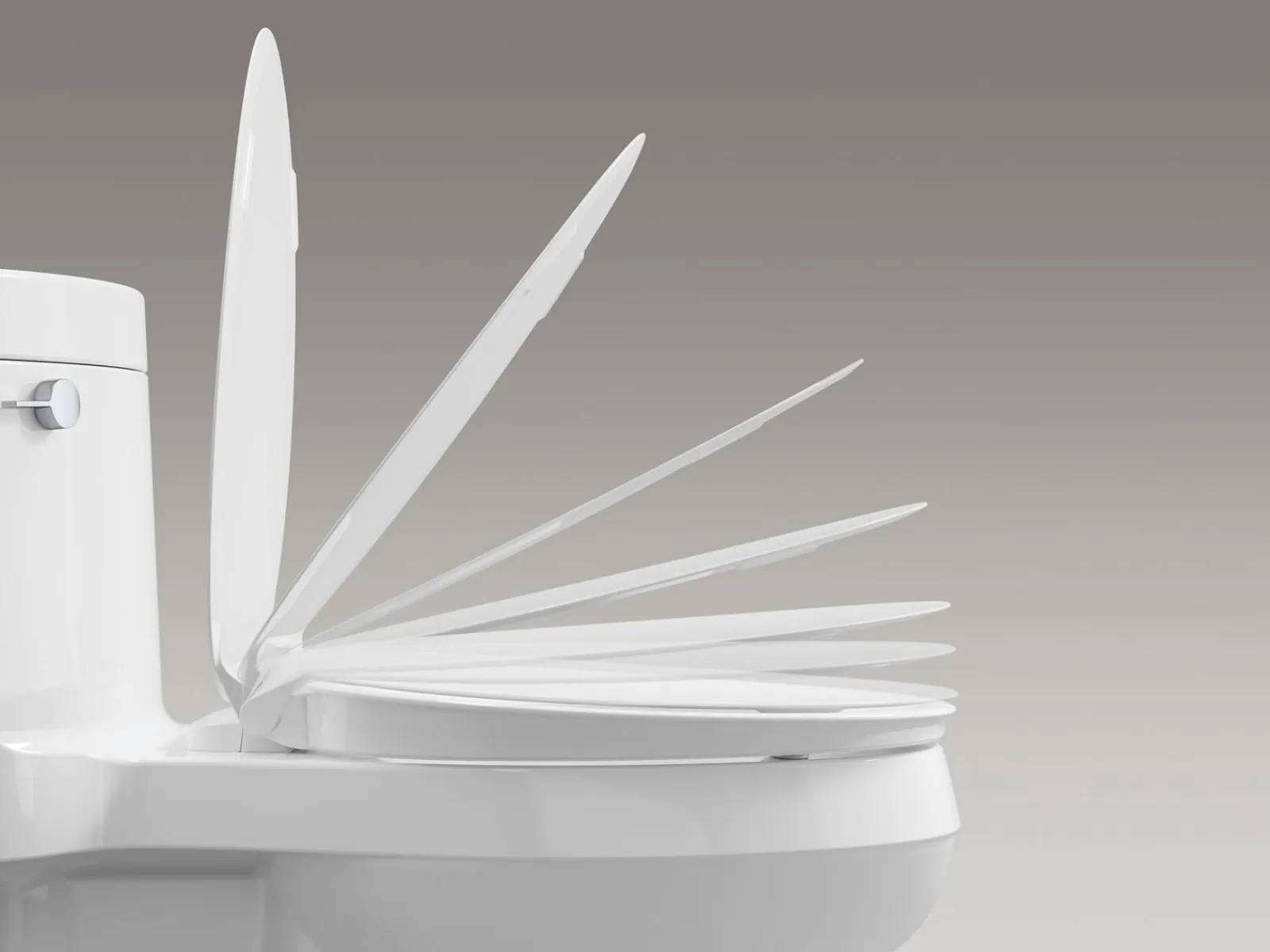 ReadyLatch® Quiet-Close™ elongated toilet seat^Kohler Hot