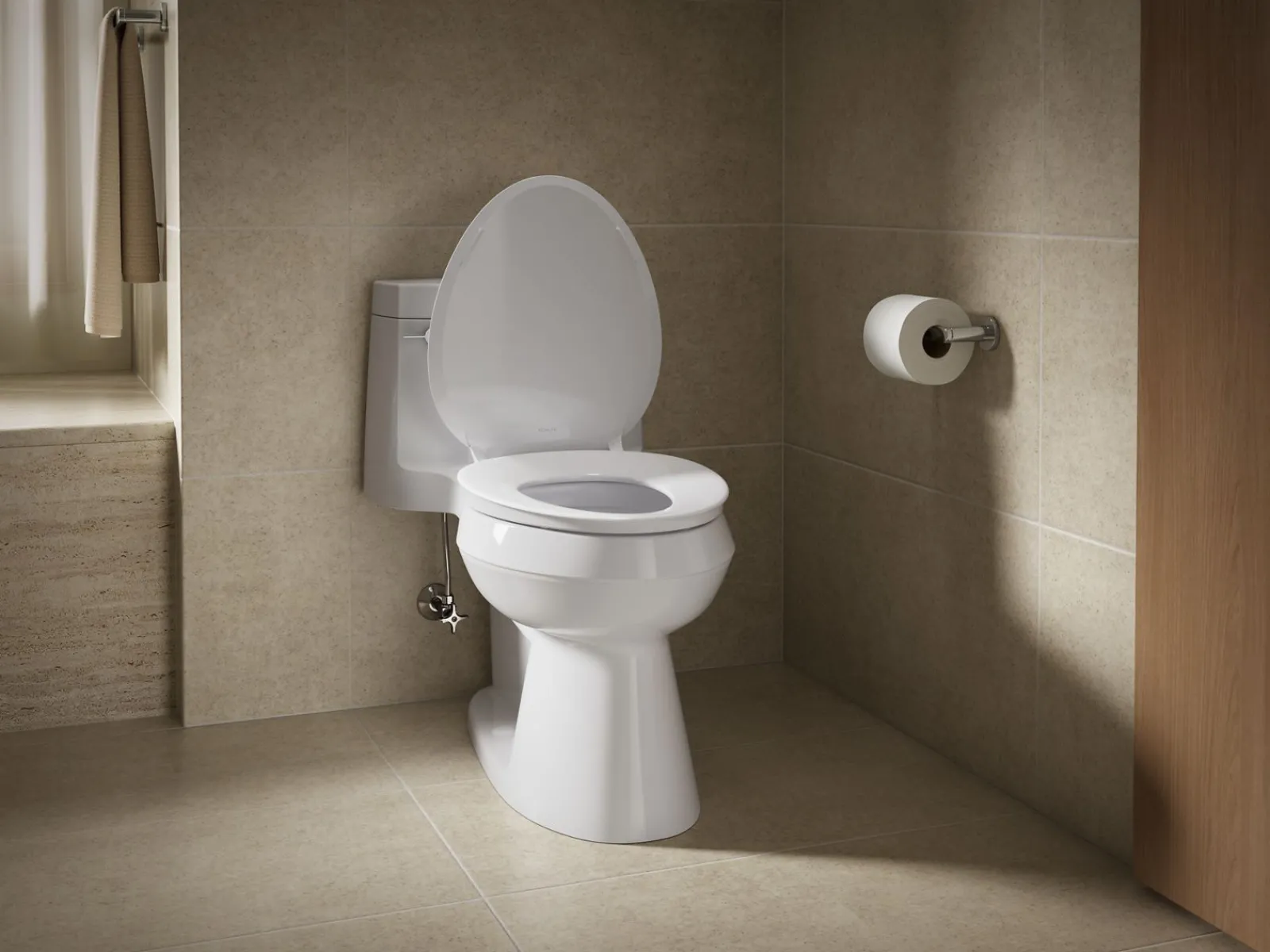 ReadyLatch® Quiet-Close™ elongated toilet seat^Kohler Hot