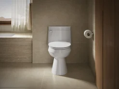 ReadyLatch® Quiet-Close™ elongated toilet seat^Kohler Hot
