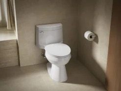 ReadyLatch® Quiet-Close™ elongated toilet seat^Kohler Hot