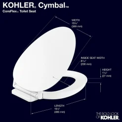 ReadyLatch® Quiet-Close™ elongated toilet seat^Kohler Outlet
