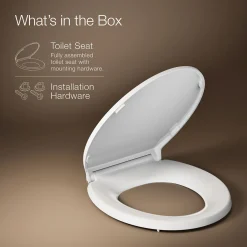 ReadyLatch® Quiet-Close™ round-front toilet seat with antimicrobial agent^Kohler Discount