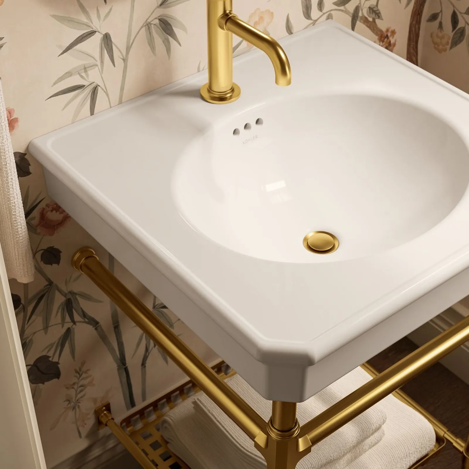 24" rectangular console table bathroom sink^Kohler Best