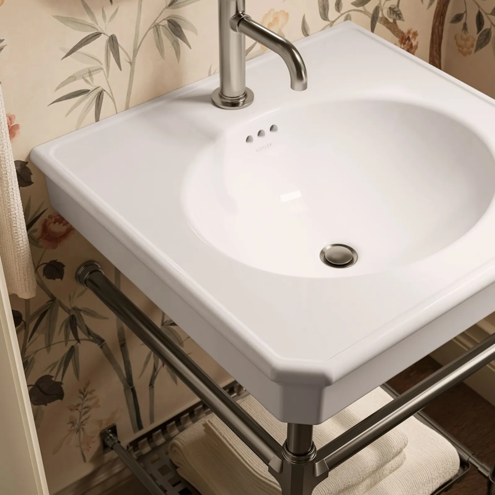 24" rectangular console table bathroom sink^Kohler Best