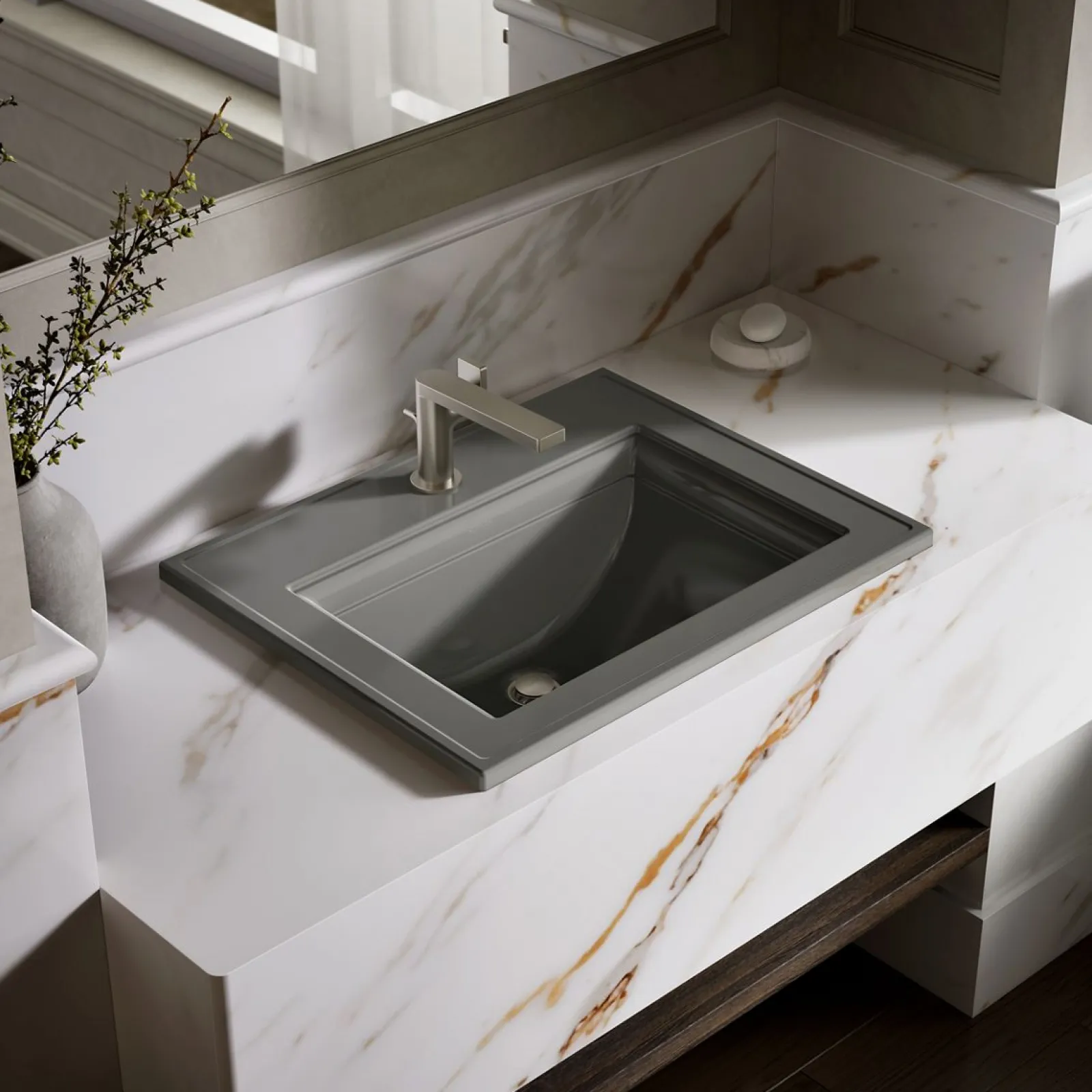 22-3/4" rectangular drop-in bathroom sink^Kohler Online