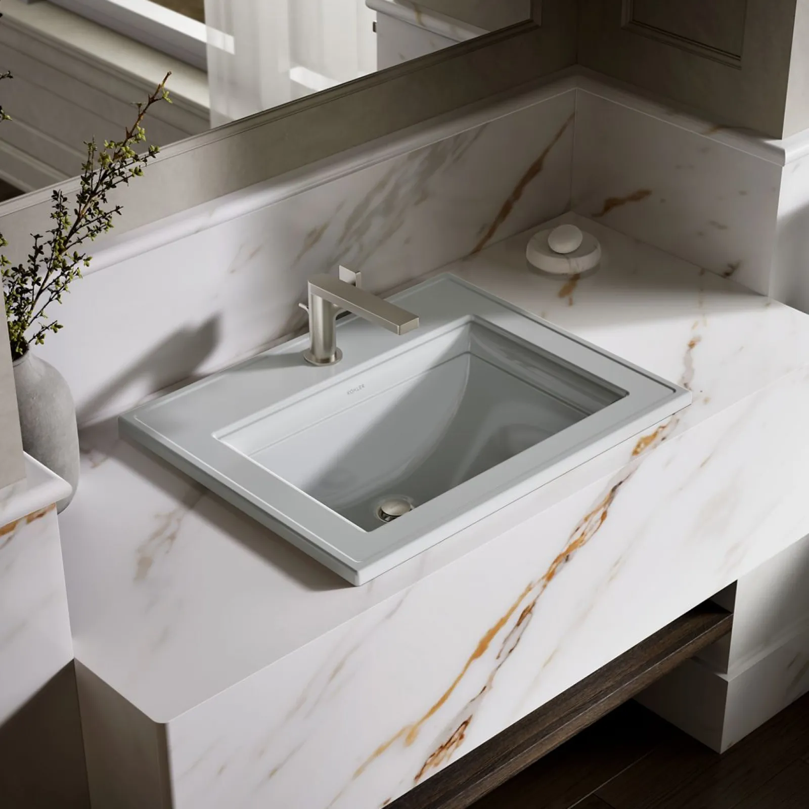 22-3/4" rectangular drop-in bathroom sink^Kohler Online