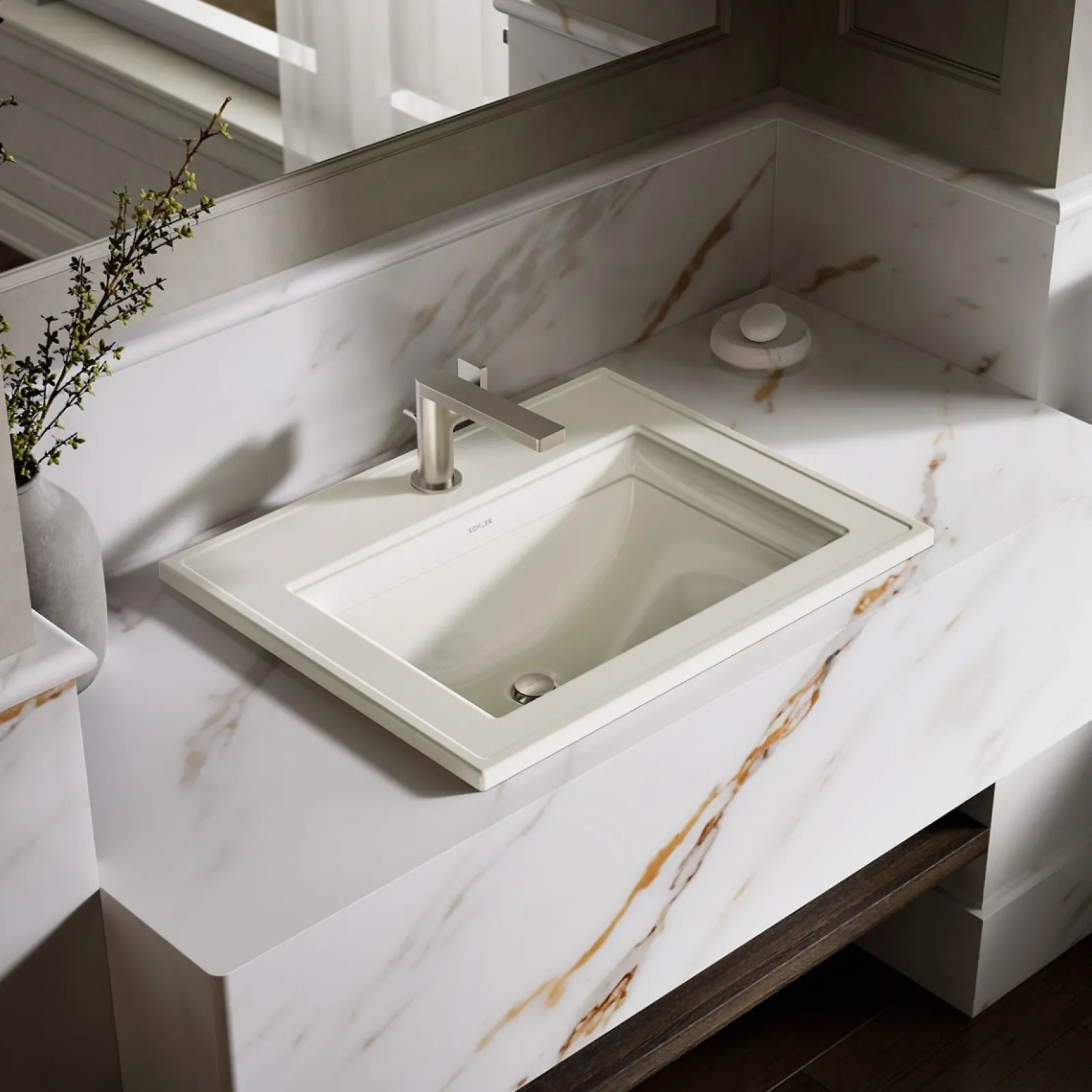 22-3/4" rectangular drop-in bathroom sink^Kohler Online