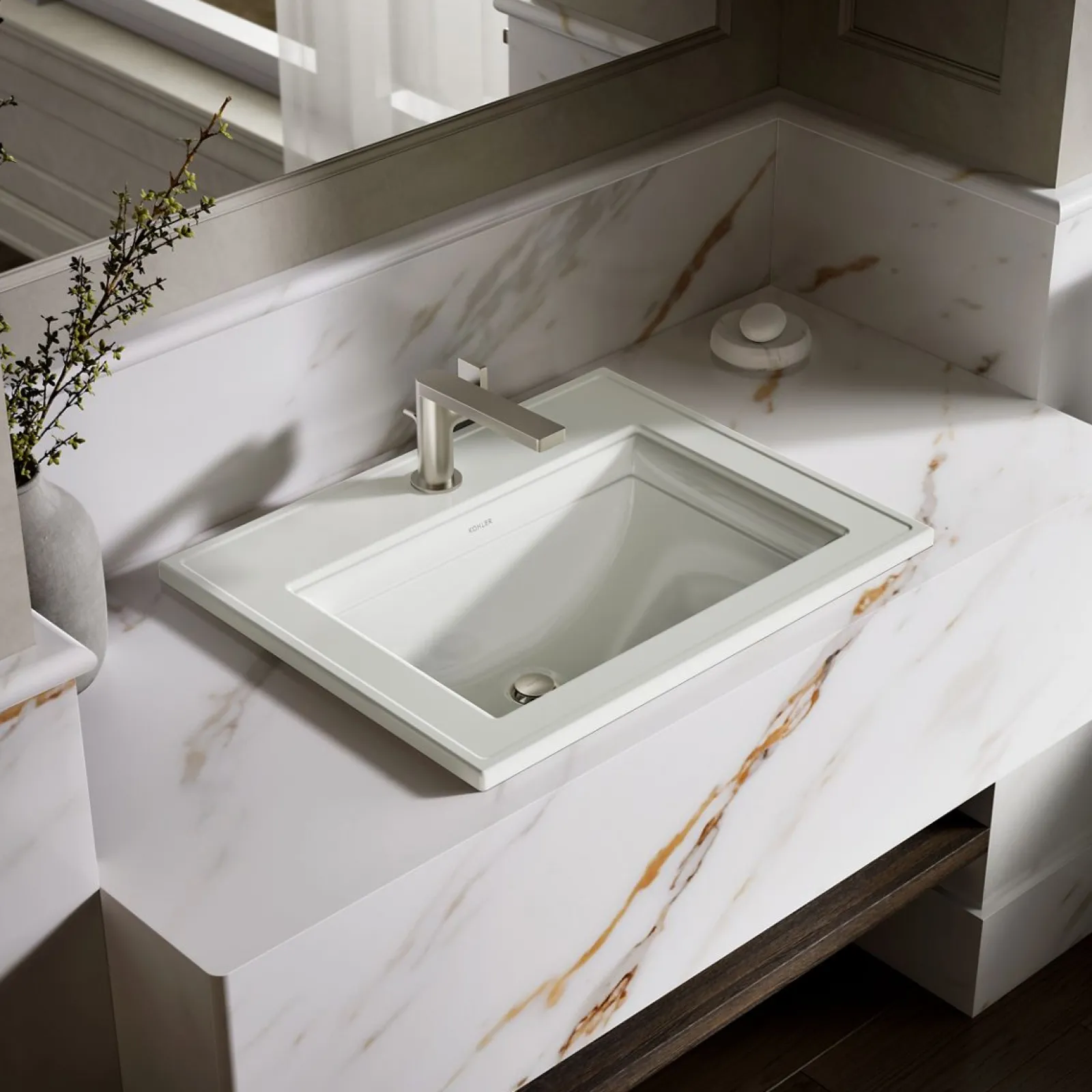 22-3/4" rectangular drop-in bathroom sink^Kohler Online