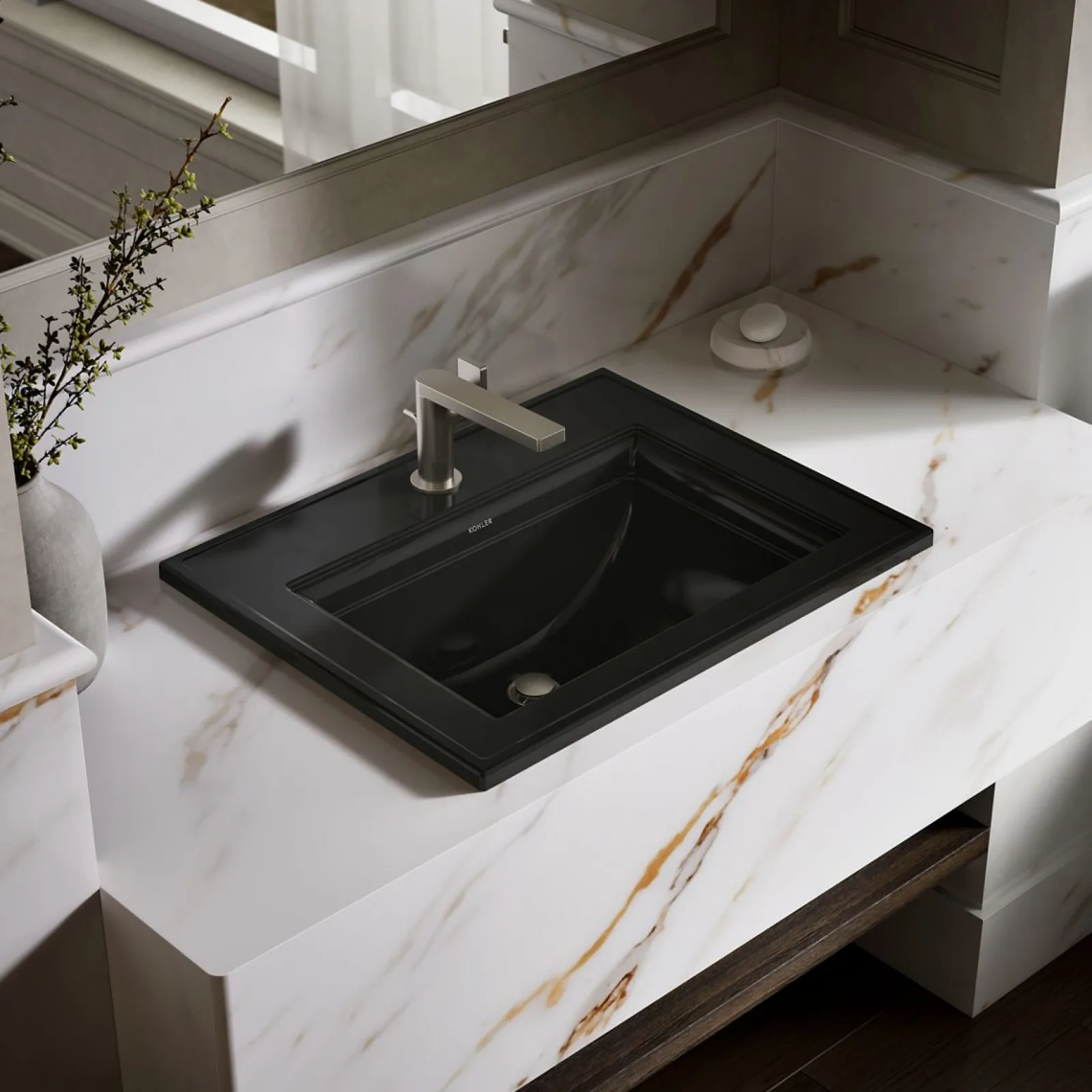22-3/4" rectangular drop-in bathroom sink^Kohler Online