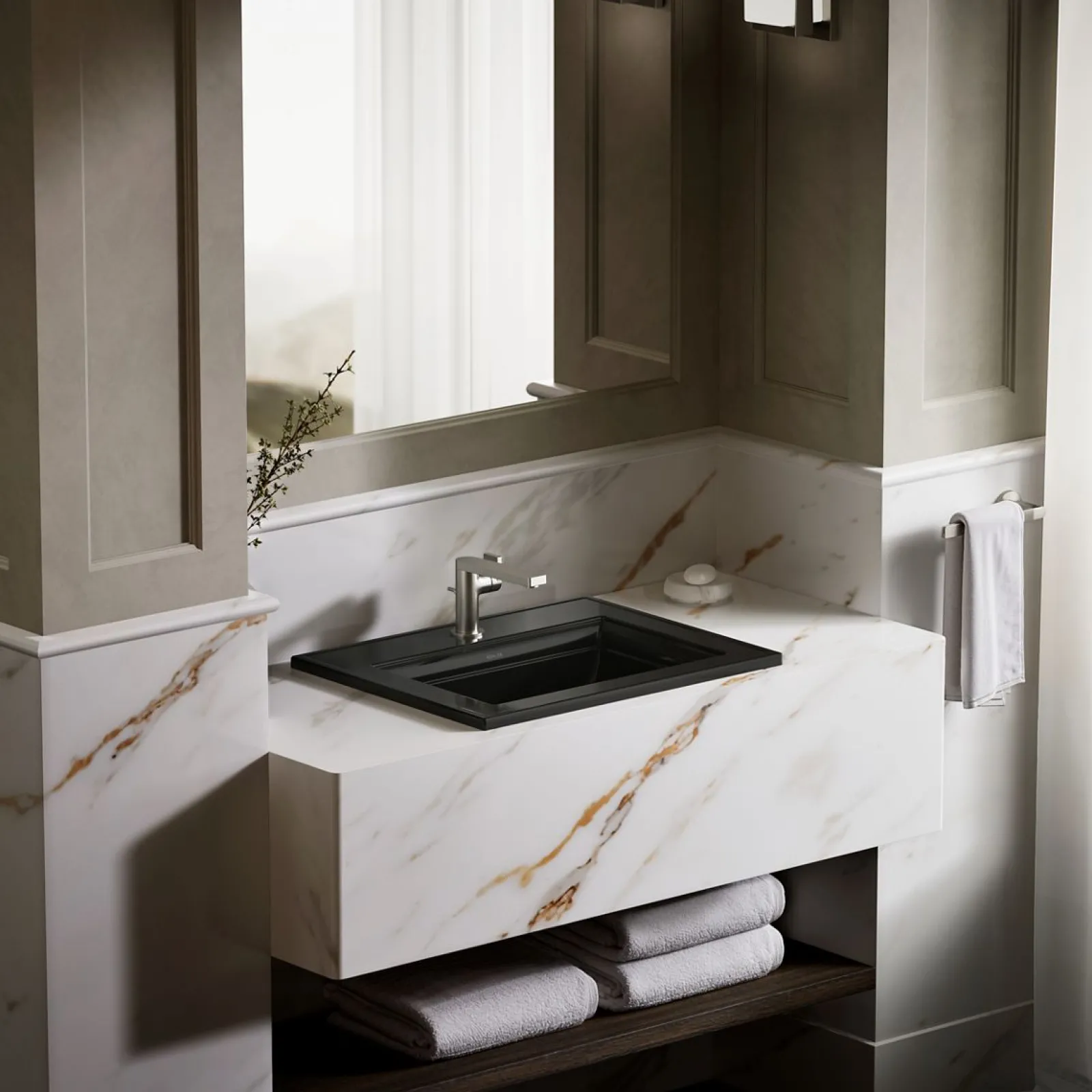 22-3/4" rectangular drop-in bathroom sink^Kohler Online