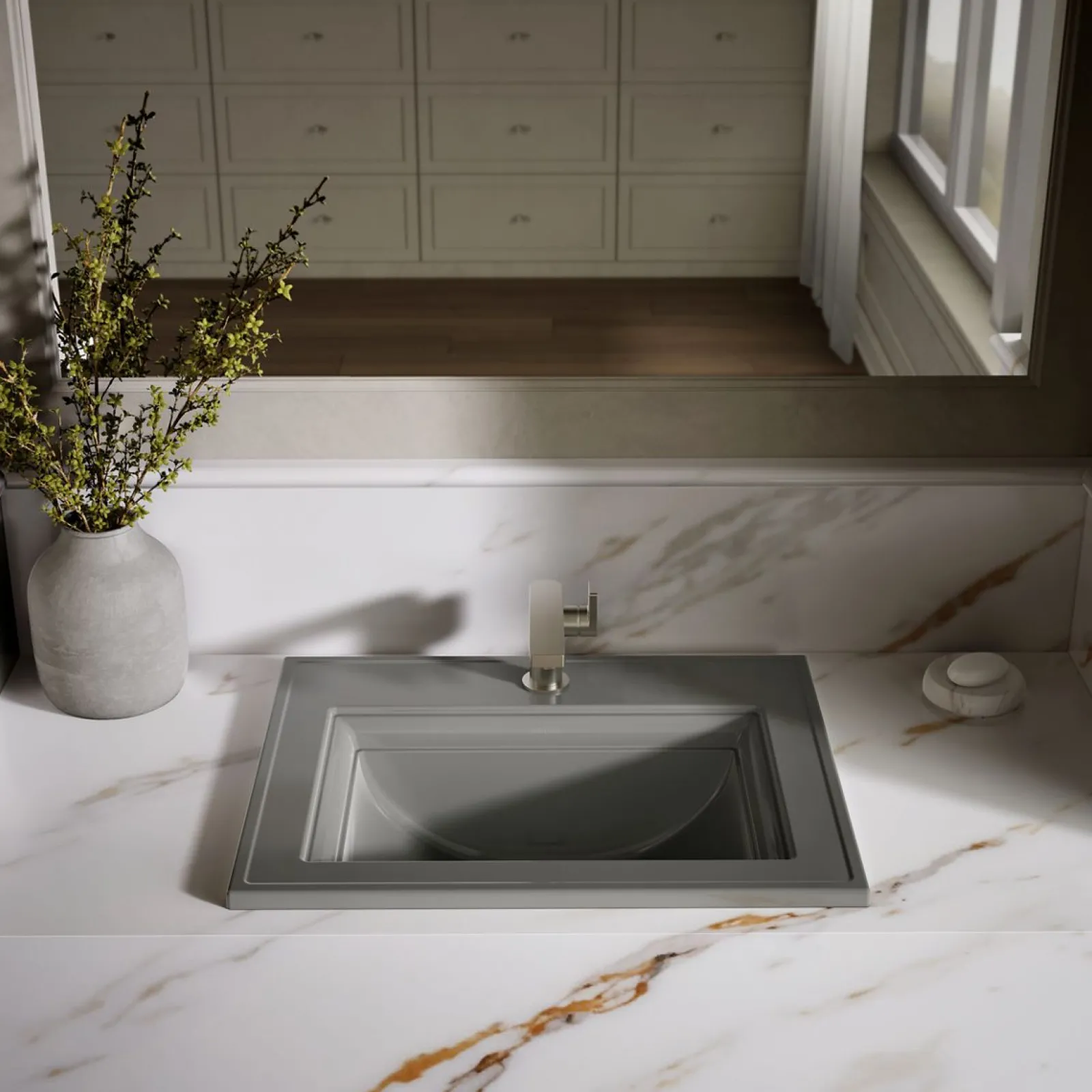 22-3/4" rectangular drop-in bathroom sink^Kohler Online