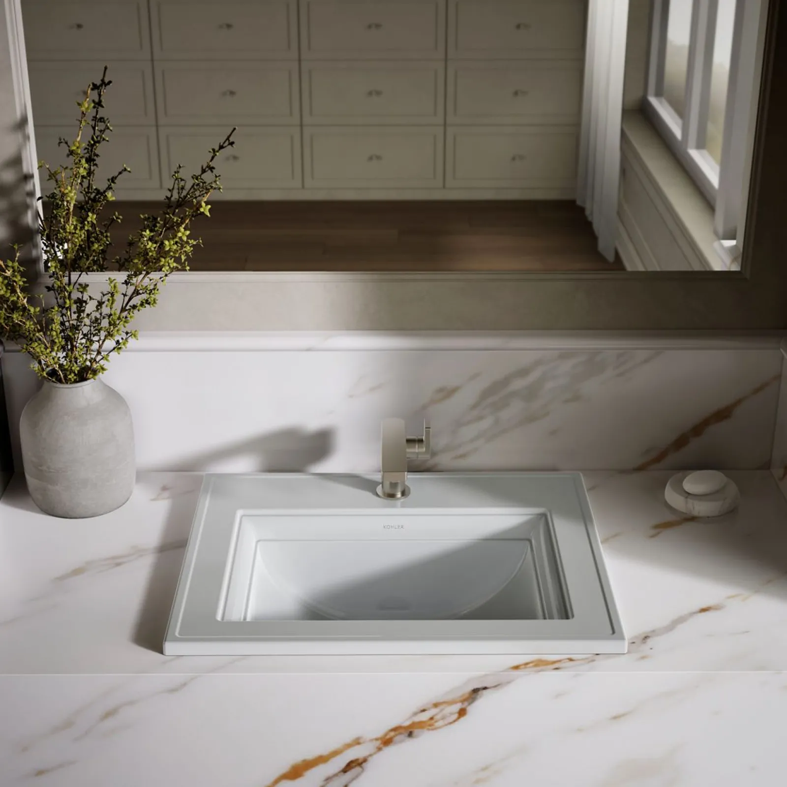 22-3/4" rectangular drop-in bathroom sink^Kohler Online