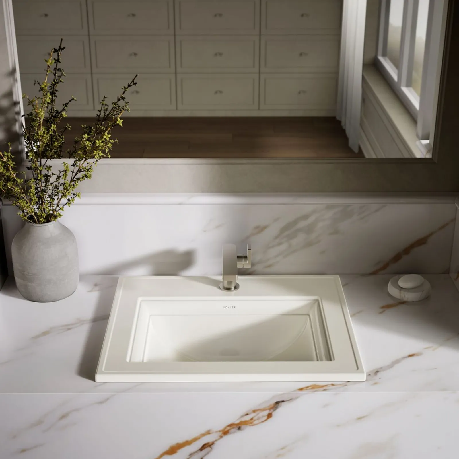 22-3/4" rectangular drop-in bathroom sink^Kohler Online