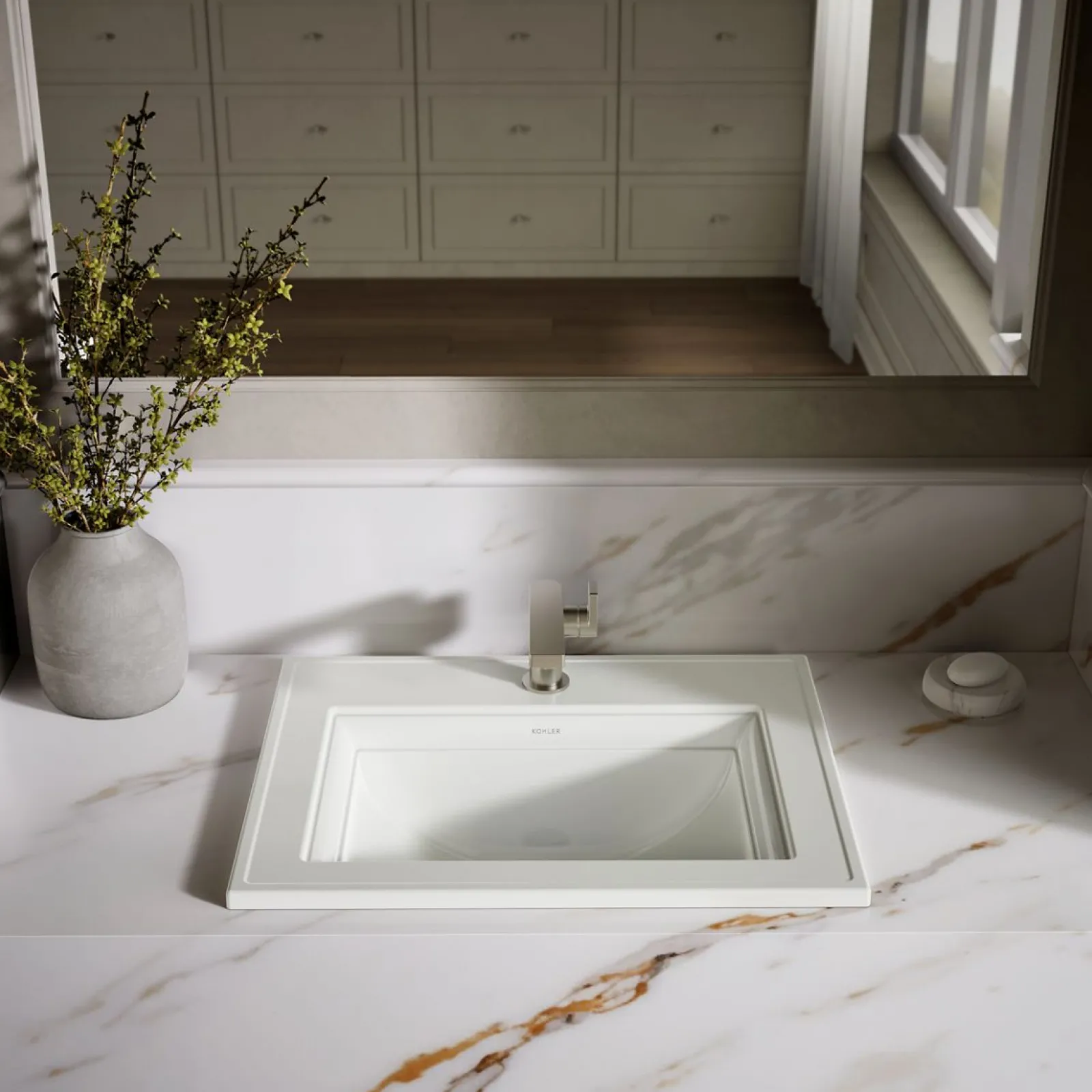 22-3/4" rectangular drop-in bathroom sink^Kohler Online