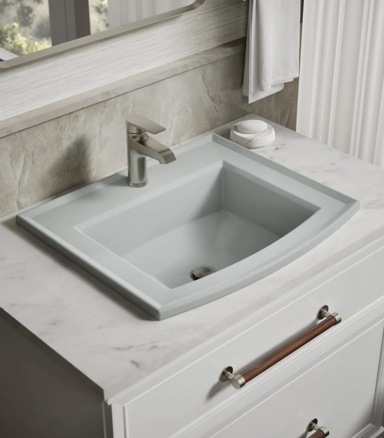22-3/4" rectangular drop-in bathroom sink^Kohler Clearance