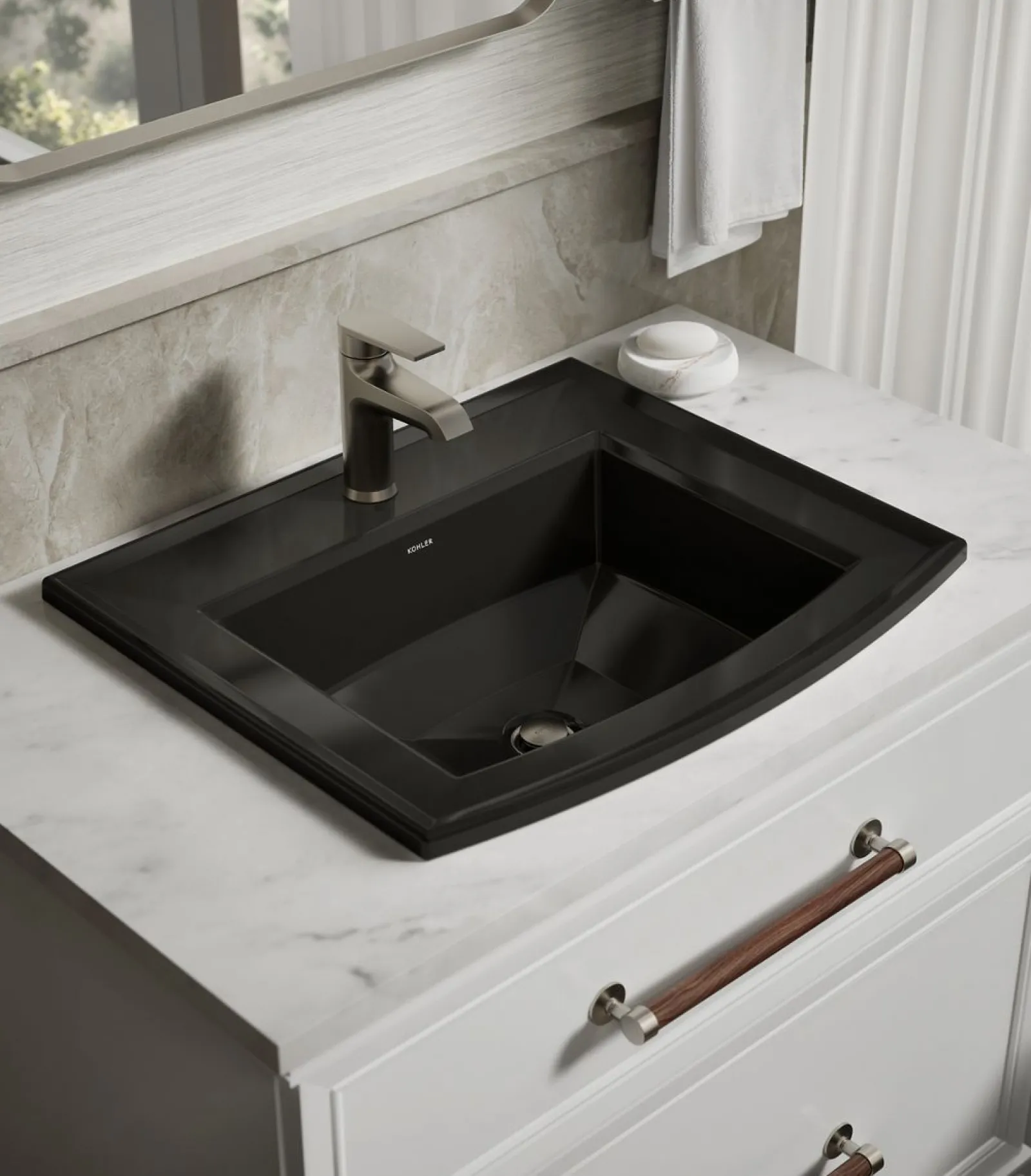 22-3/4" rectangular drop-in bathroom sink^Kohler Clearance
