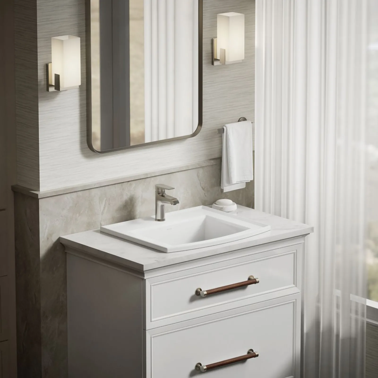 22-3/4" rectangular drop-in bathroom sink^Kohler Clearance