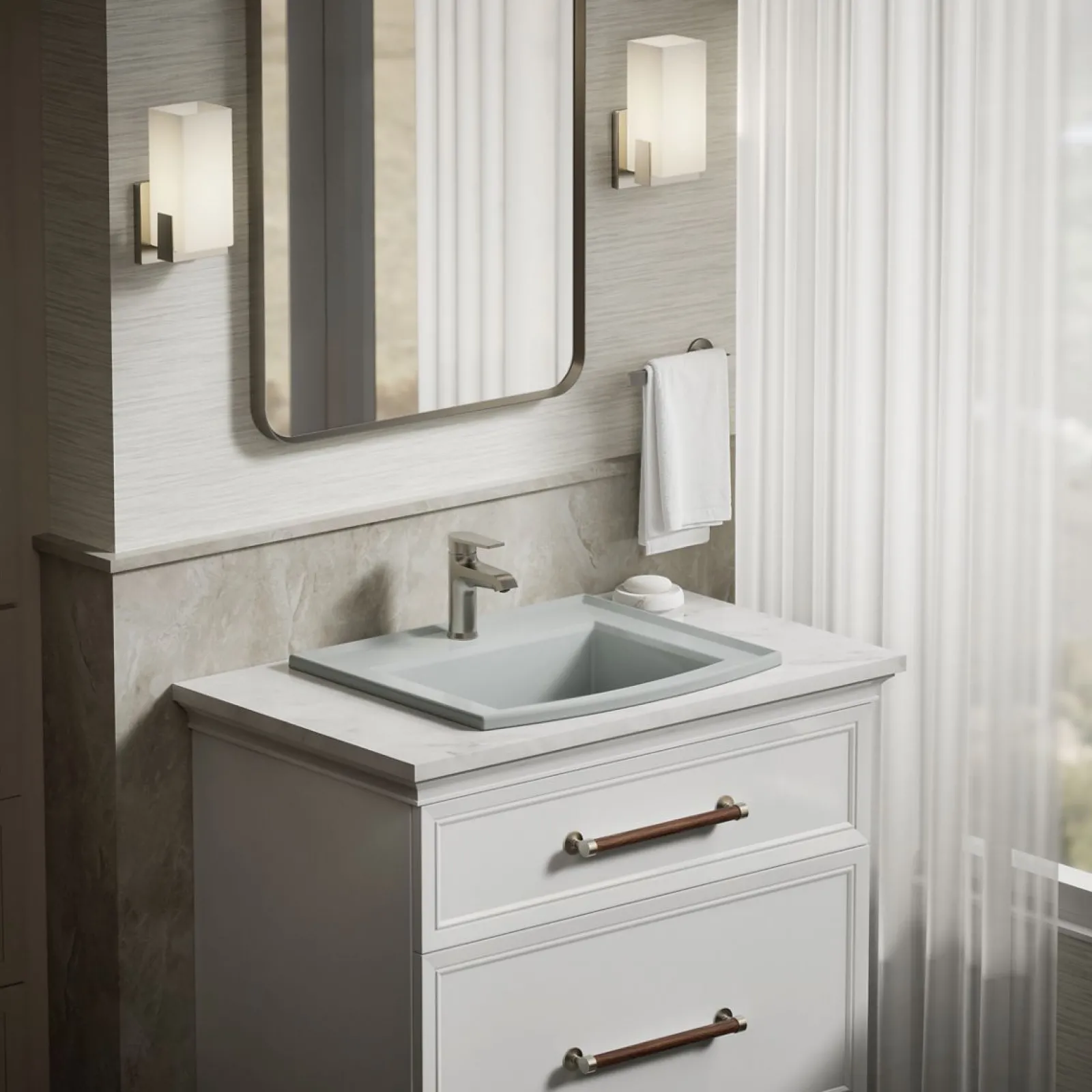22-3/4" rectangular drop-in bathroom sink^Kohler Clearance