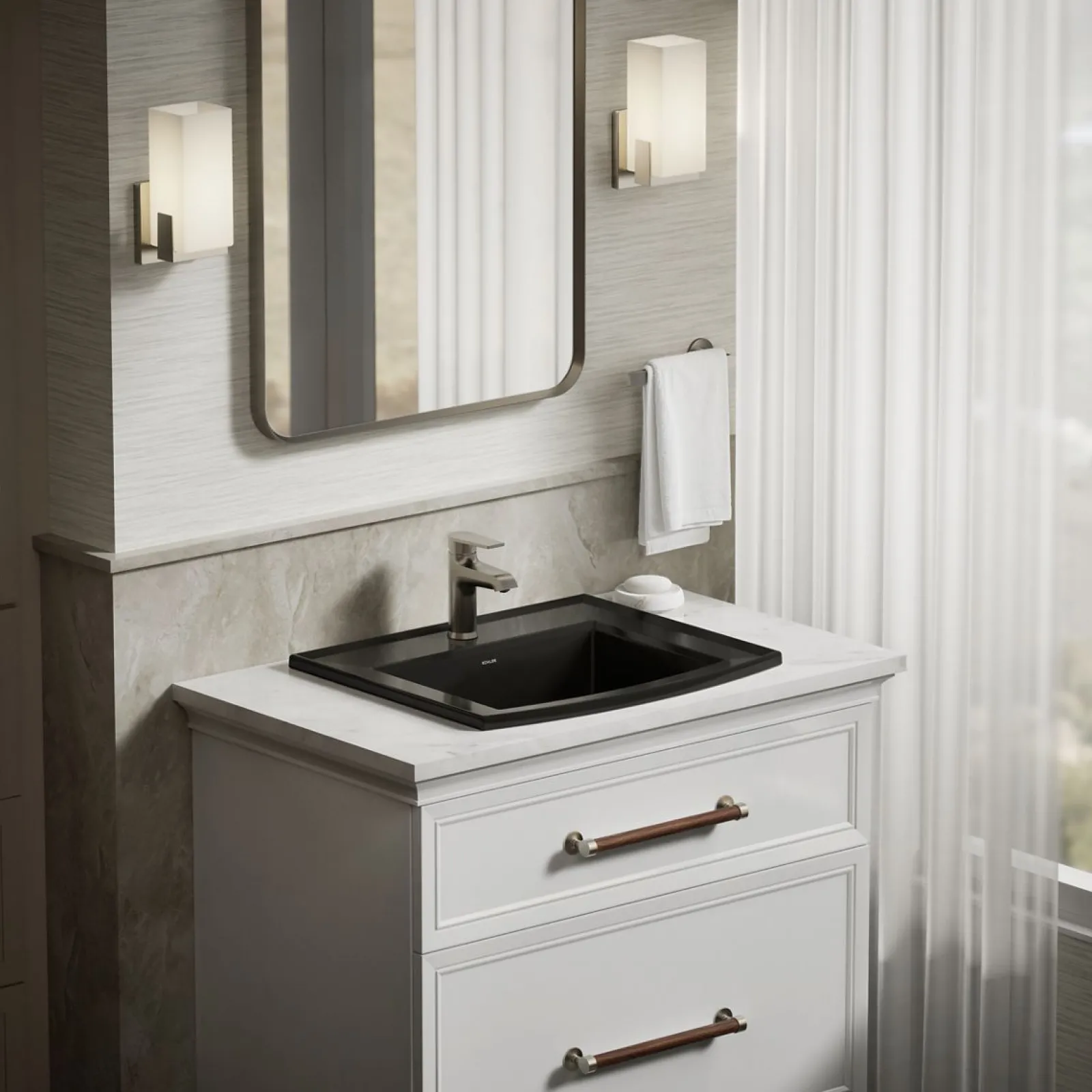 22-3/4" rectangular drop-in bathroom sink^Kohler Clearance