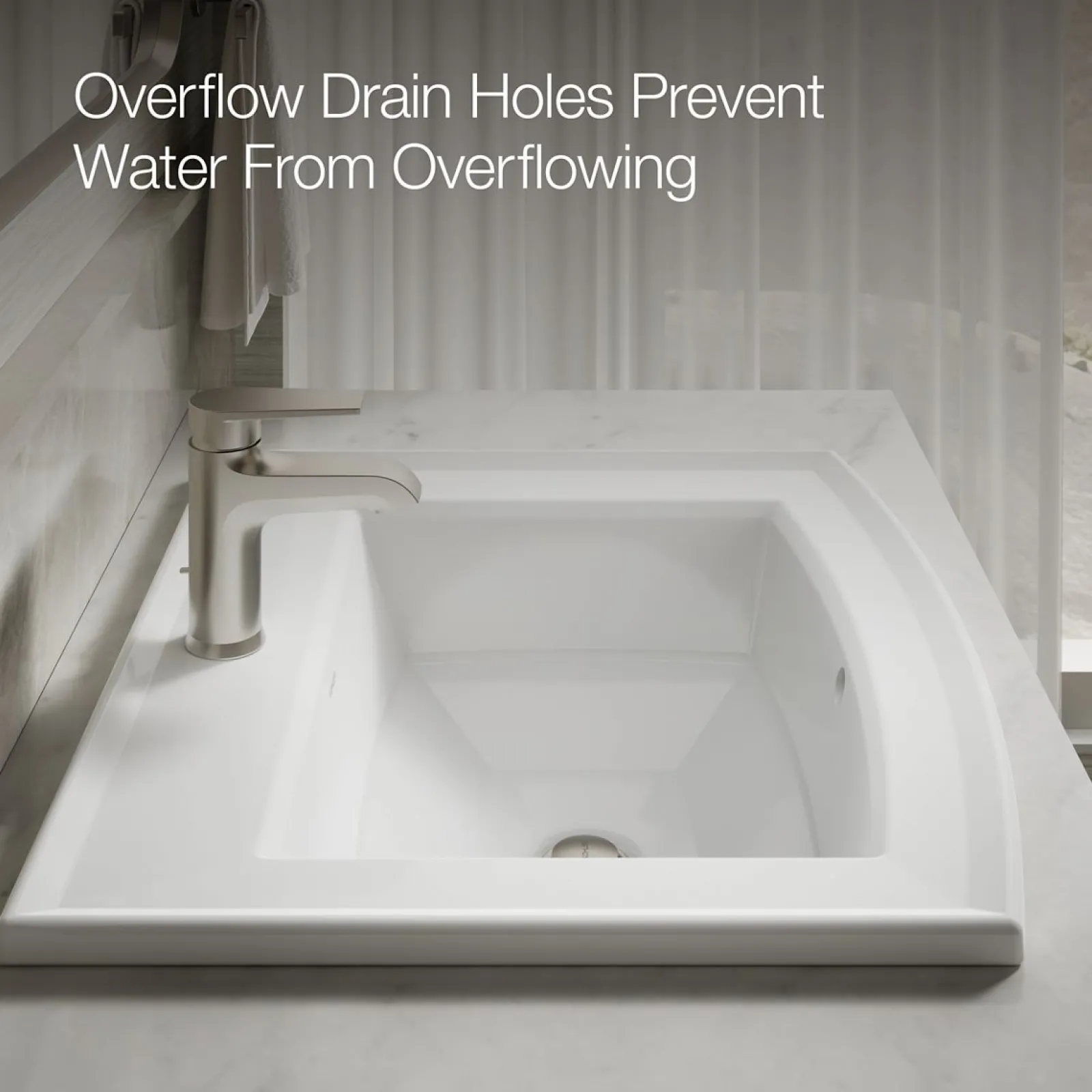 22-3/4" rectangular drop-in bathroom sink^Kohler Clearance