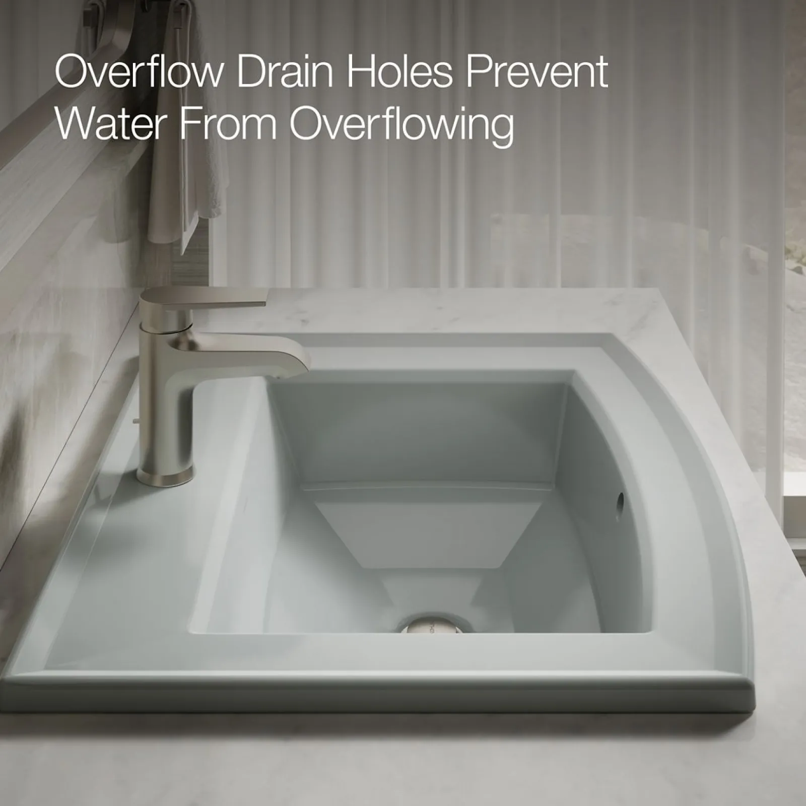 22-3/4" rectangular drop-in bathroom sink^Kohler Clearance