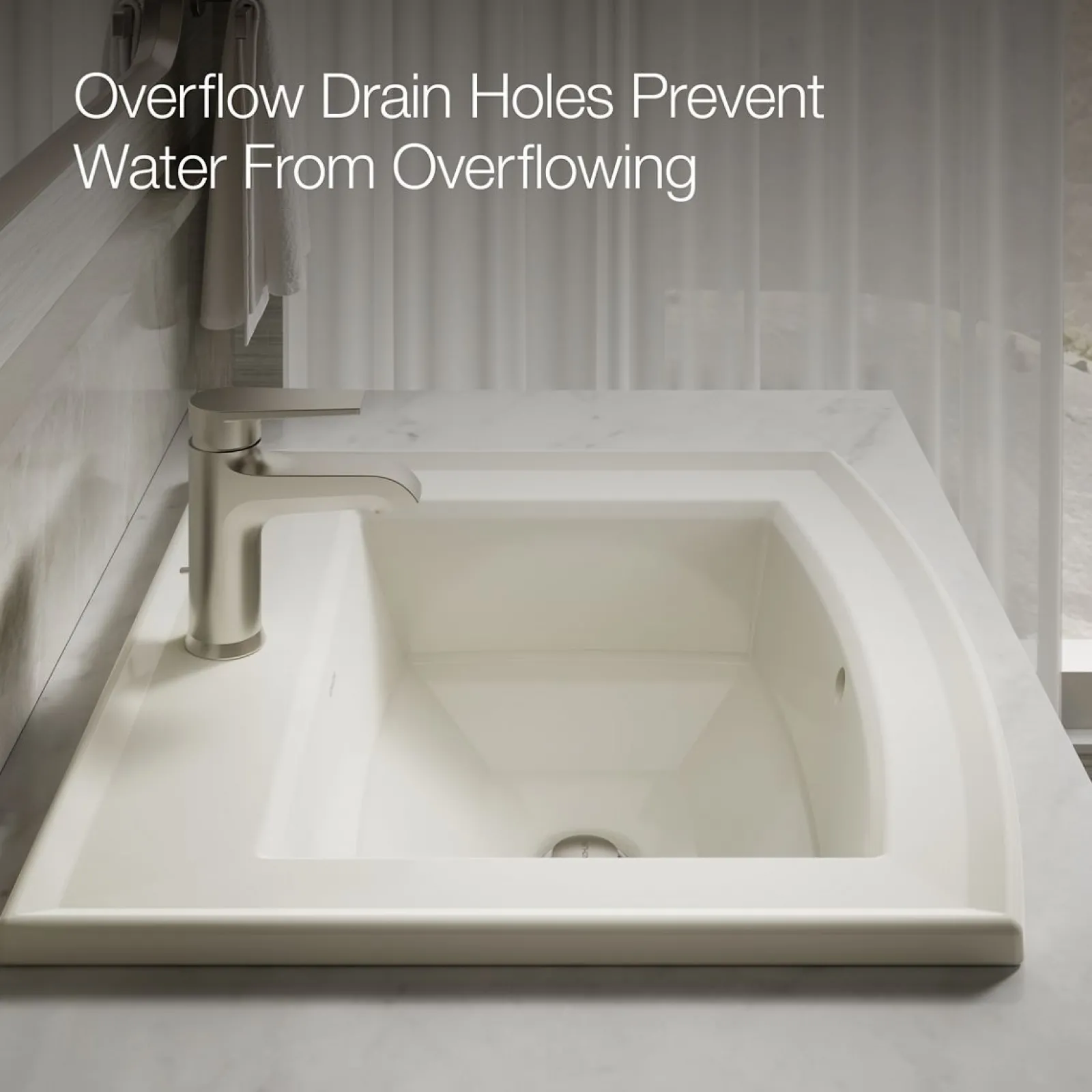 22-3/4" rectangular drop-in bathroom sink^Kohler Clearance