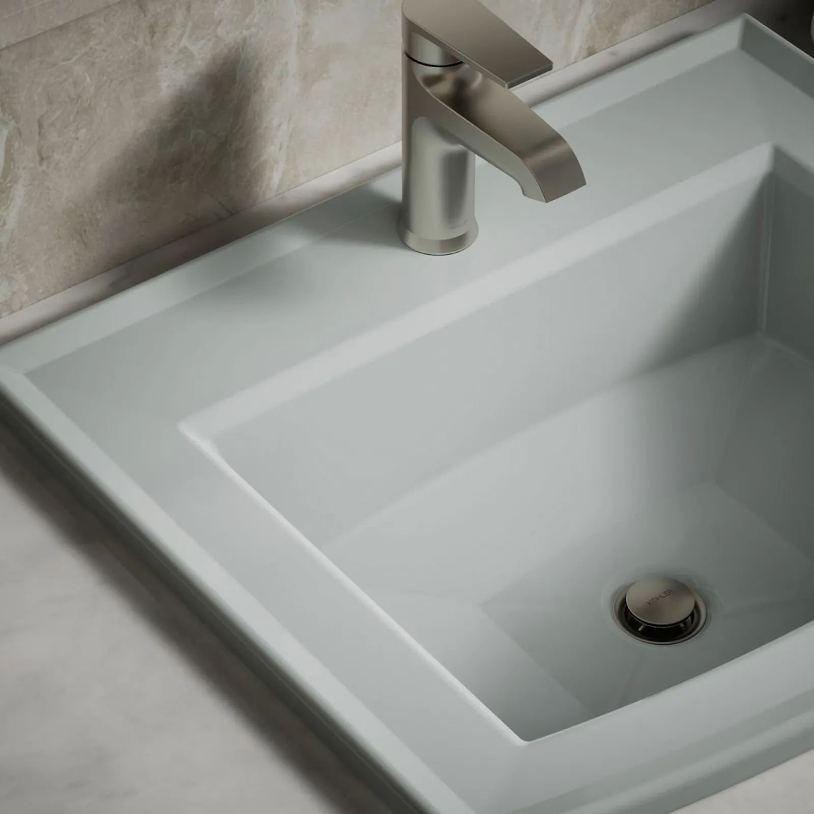22-3/4" rectangular drop-in bathroom sink^Kohler Clearance