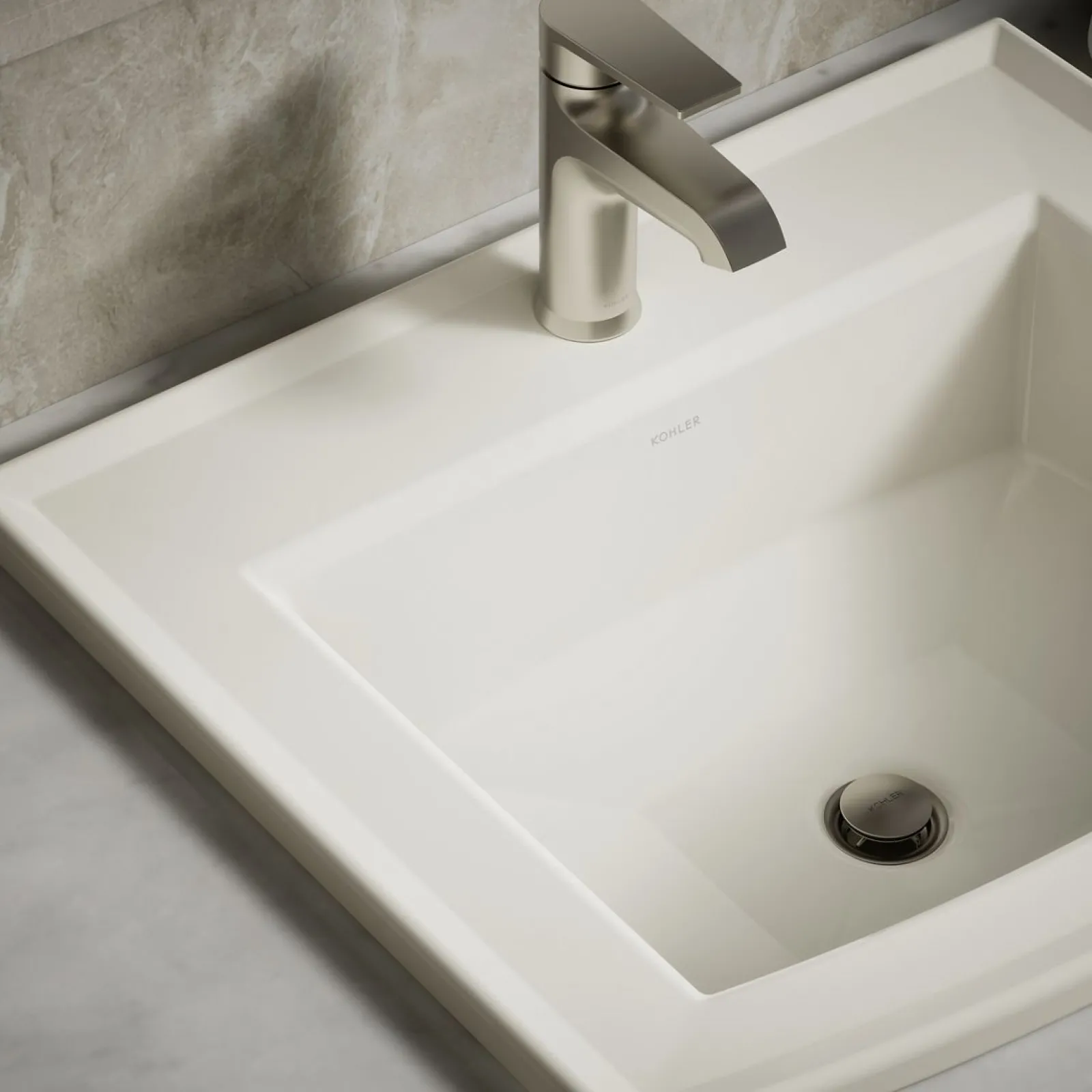 22-3/4" rectangular drop-in bathroom sink^Kohler Clearance