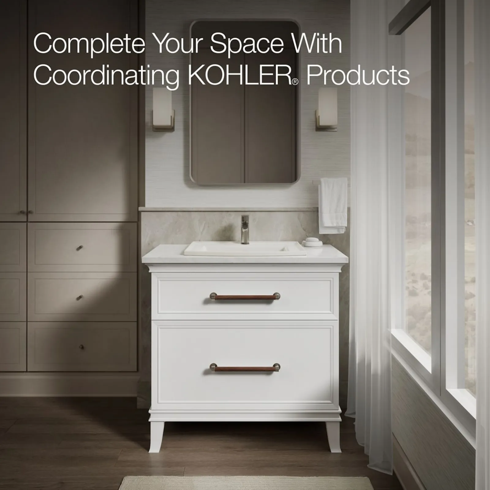 22-3/4" rectangular drop-in bathroom sink^Kohler Clearance