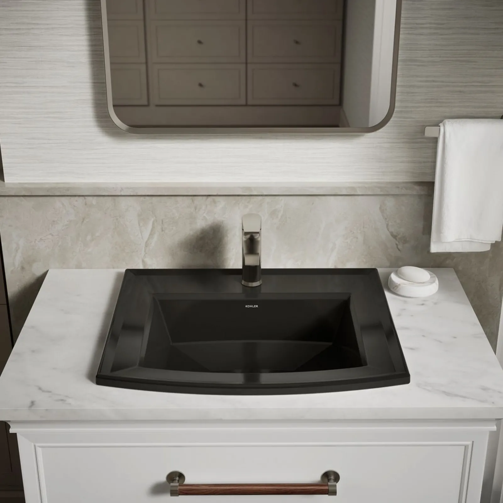22-3/4" rectangular drop-in bathroom sink^Kohler Clearance