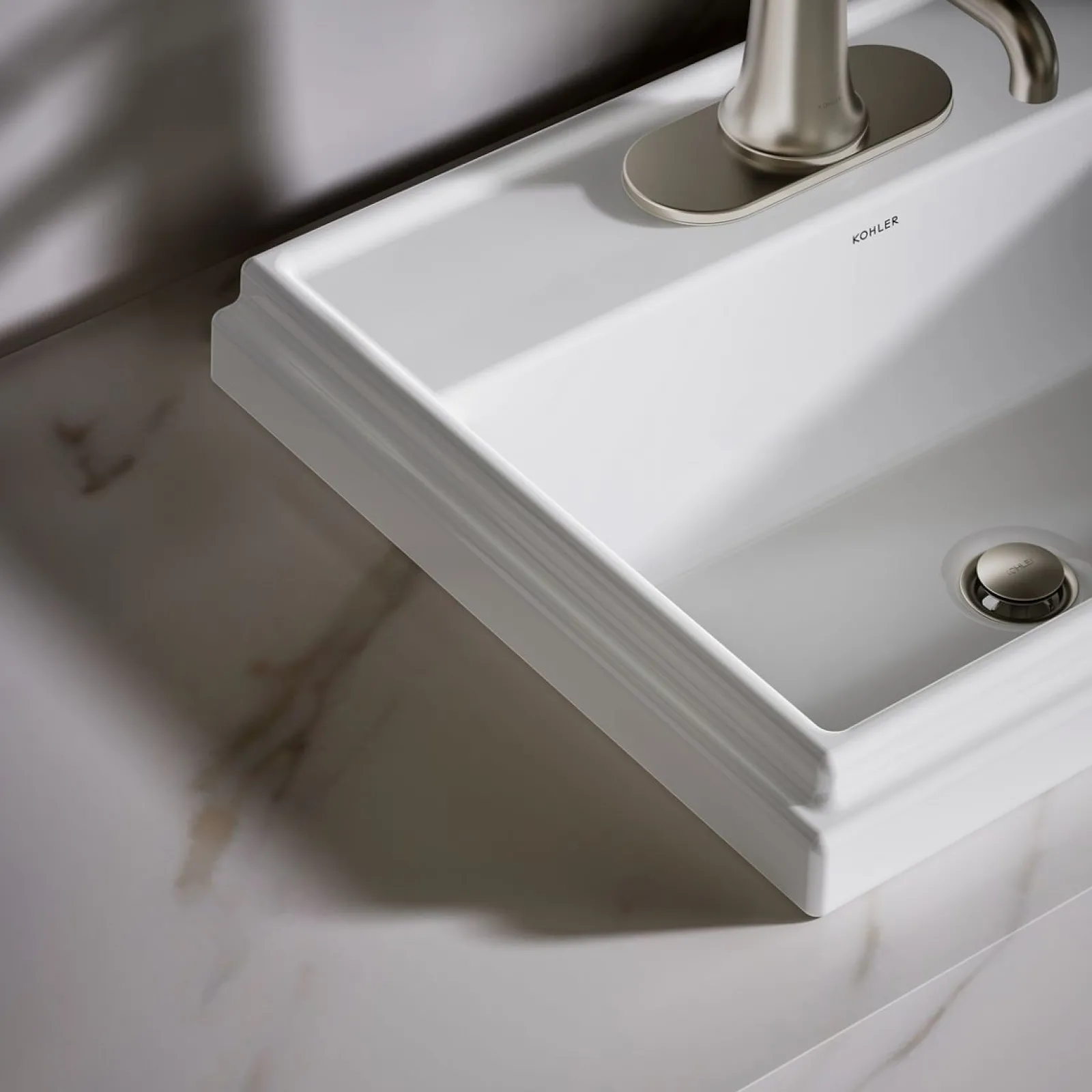 21-3/4" rectangular drop-in bathroom sink^Kohler Best