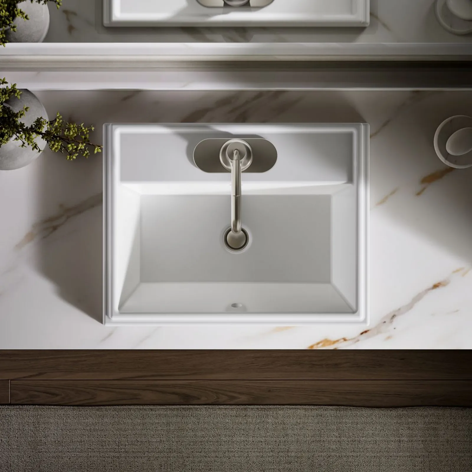 21-3/4" rectangular drop-in bathroom sink^Kohler Best