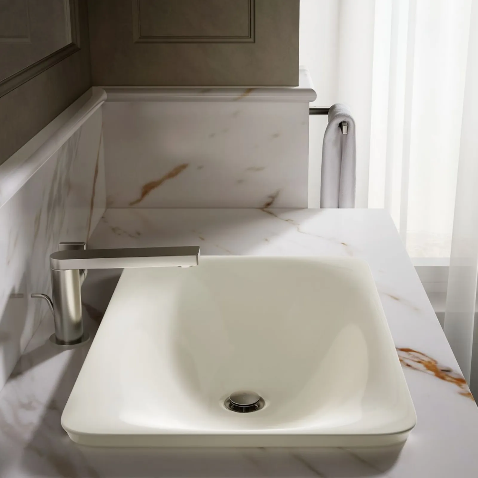 21-1/4" rectangular drop-in bathroom sink, no overflow^Kohler