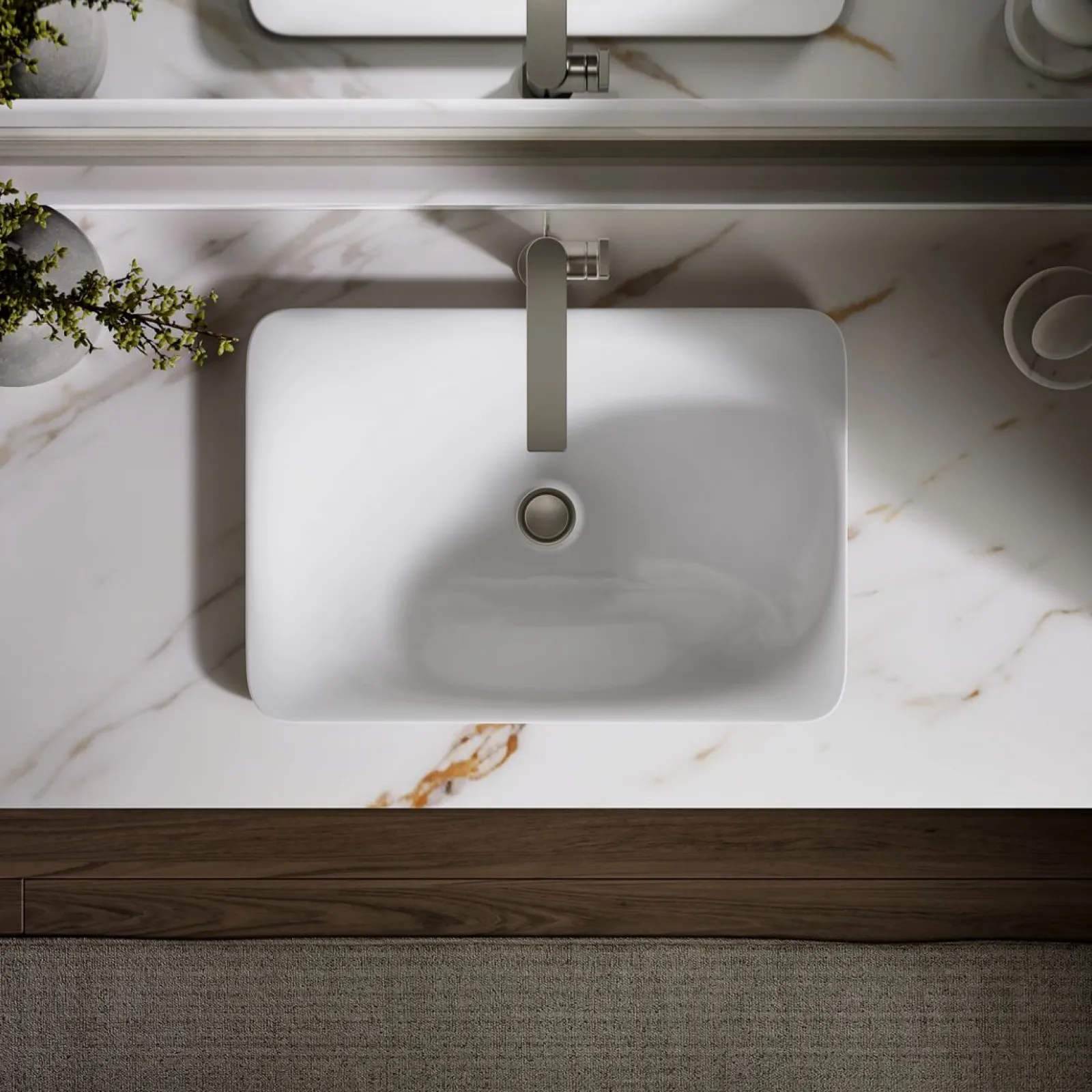 21-1/4" rectangular drop-in bathroom sink, no overflow^Kohler