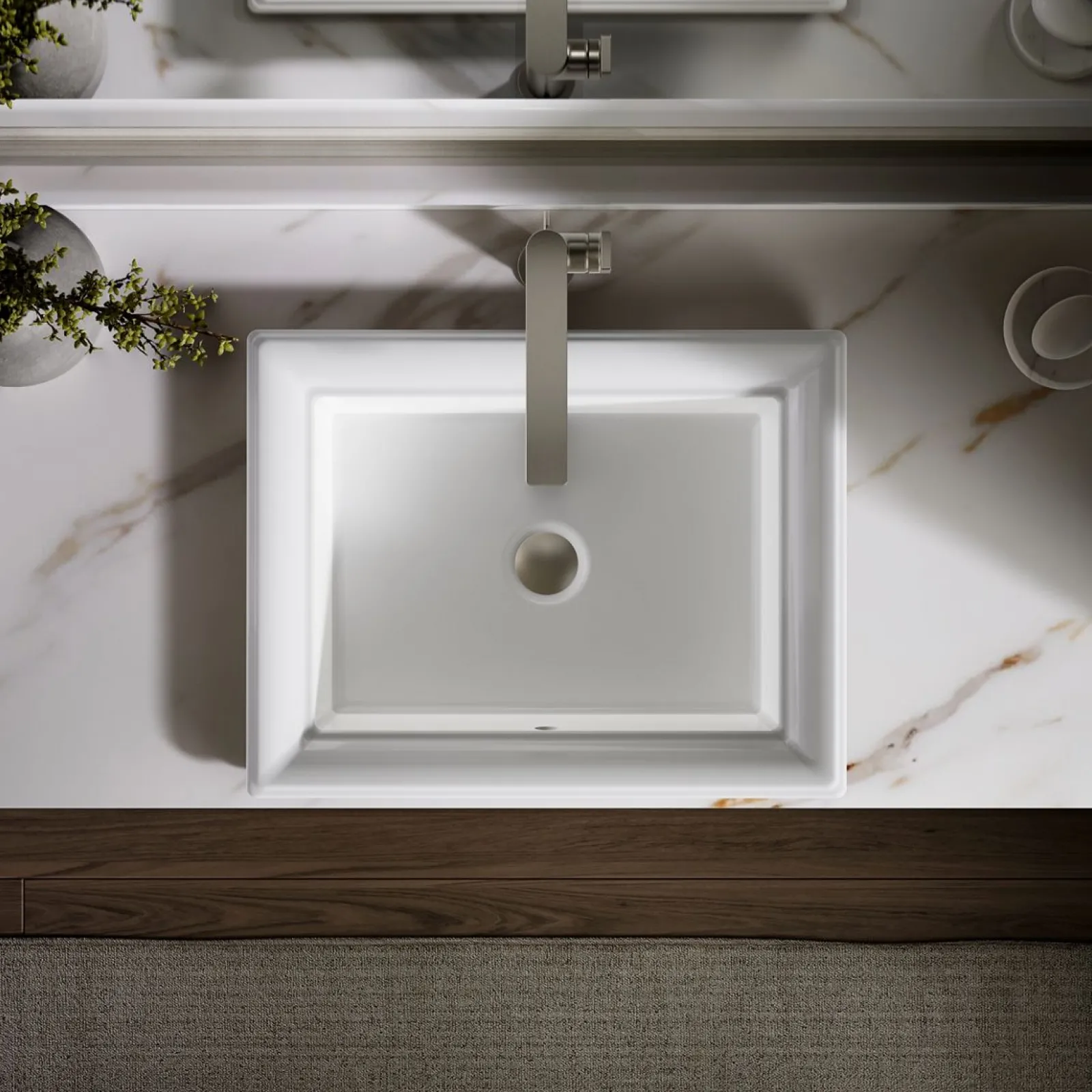 21" rectangular drop-in bathroom sink^Kohler