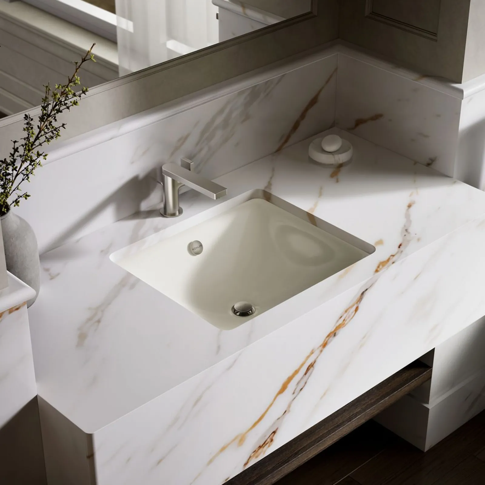 18-1/2" rectangular drop-in/undermount bathroom sink^Kohler Discount