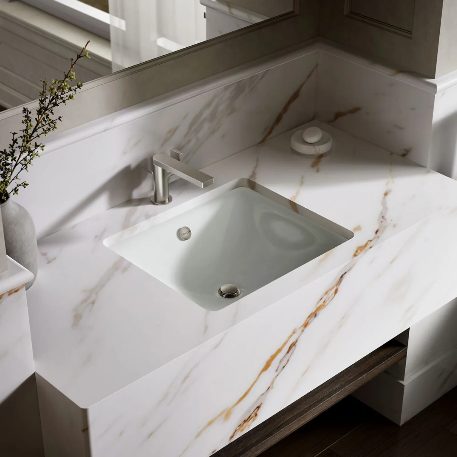 18-1/2" rectangular drop-in/undermount bathroom sink^Kohler Discount