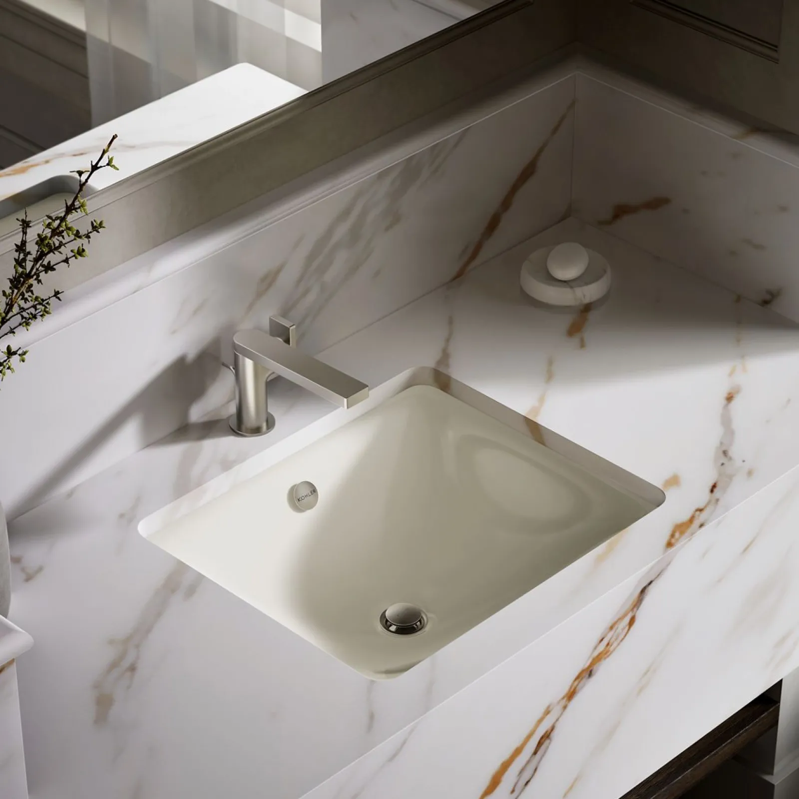 18-1/2" rectangular drop-in/undermount bathroom sink^Kohler Discount