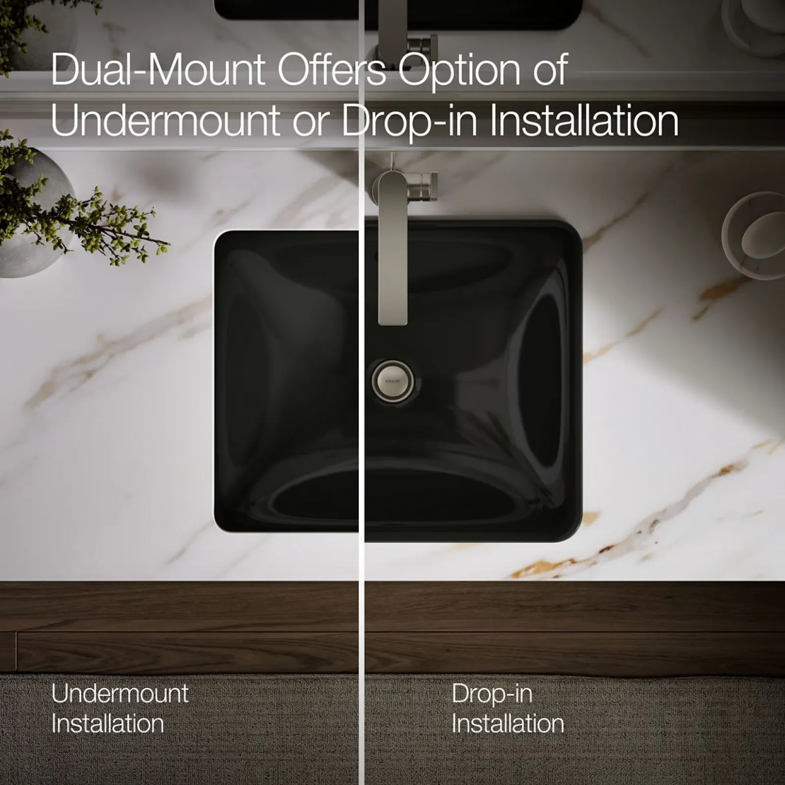 18-1/2" rectangular drop-in/undermount bathroom sink^Kohler Discount