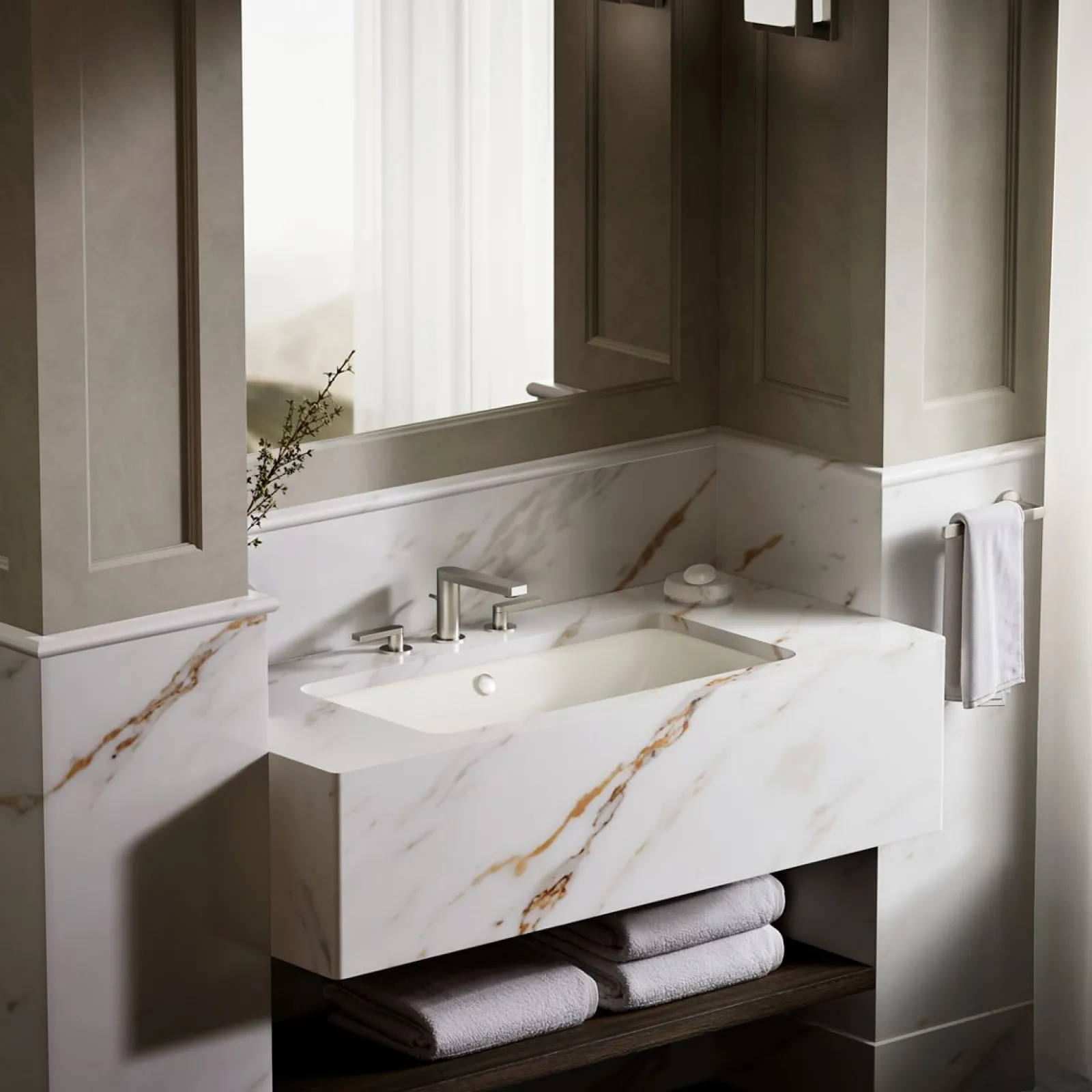 30" rectangular drop-in/undermount bathroom sink^Kohler